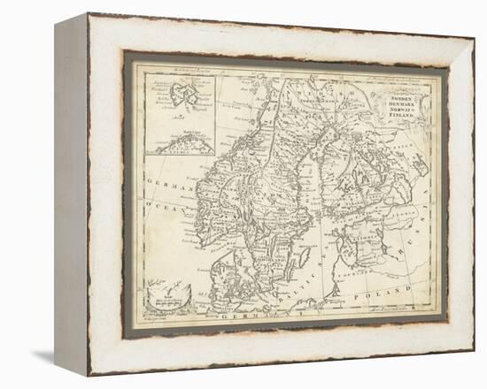 Map of Sweden and Denmark-T. Jeffreys-Framed Stretched Canvas