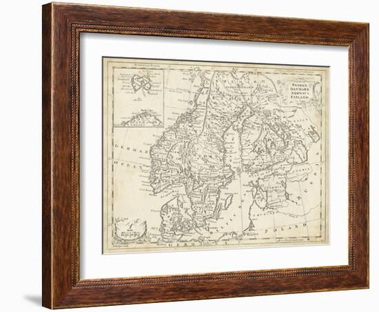 Map of Sweden and Denmark-T. Jeffreys-Framed Art Print