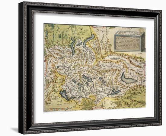 Map of Switzerland, from Theatrum Orbis Terrarum, 1570-null-Framed Giclee Print