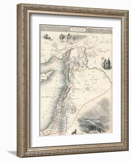 Map of Syria, 1851-John Tallis-Framed Giclee Print