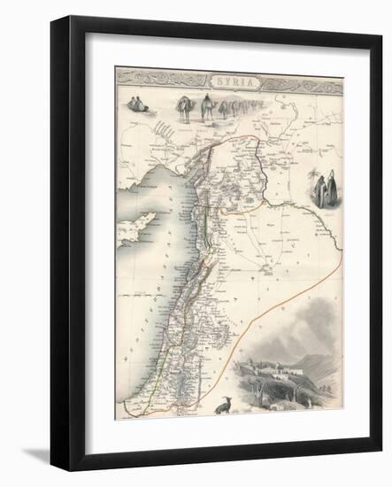 Map of Syria, 1851-John Tallis-Framed Giclee Print