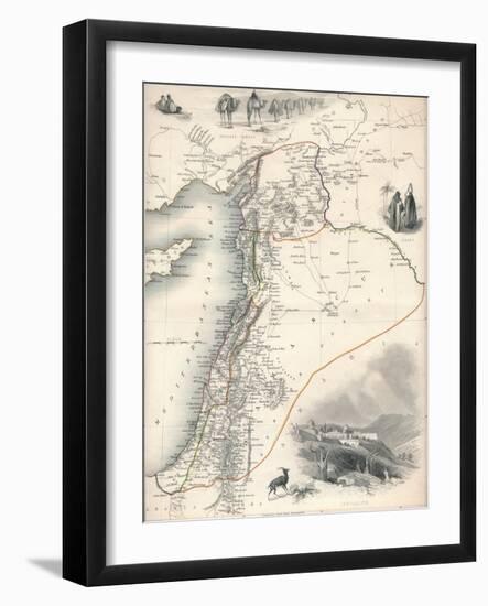 Map of Syria, 1851-John Tallis-Framed Giclee Print