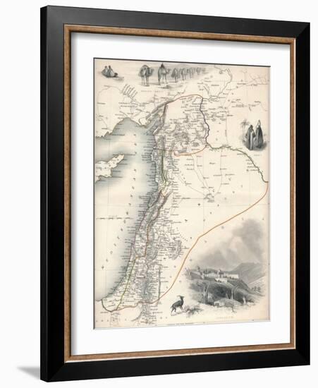 Map of Syria, 1851-John Tallis-Framed Giclee Print