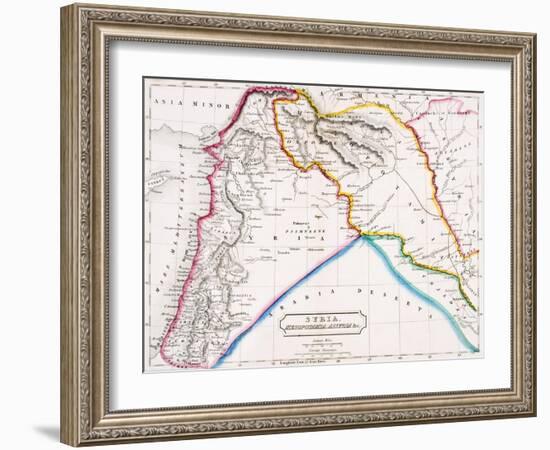 Map of Syria, Mesopotamia, Assyria &C., from 'The Atlas of Ancient Geography', by Butler…-null-Framed Giclee Print