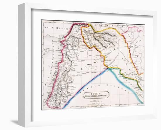 Map of Syria, Mesopotamia, Assyria &C., from 'The Atlas of Ancient Geography', by Butler…-null-Framed Giclee Print