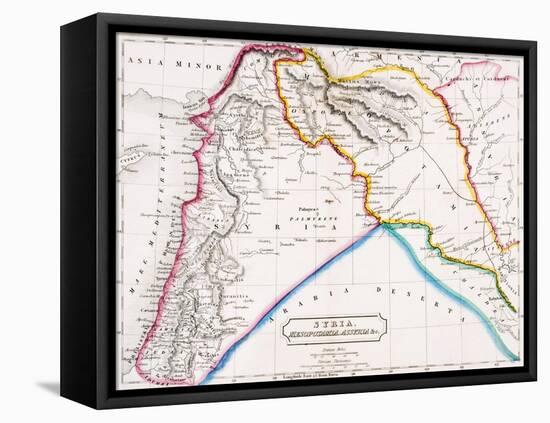 Map of Syria, Mesopotamia, Assyria &C., from 'The Atlas of Ancient Geography', by Butler…-null-Framed Premier Image Canvas