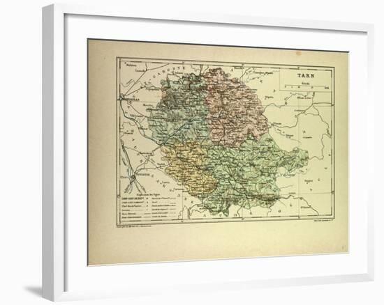 Map of Tarn France-null-Framed Giclee Print