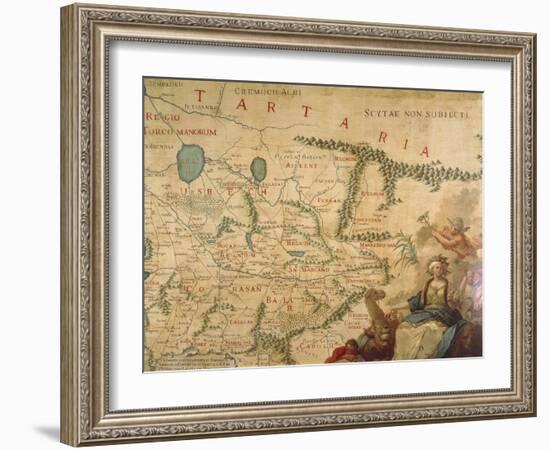 Map of Tartary, 1540 and Francesco Grisellini, 1761-Gian Lorenzo Bernini-Framed Giclee Print