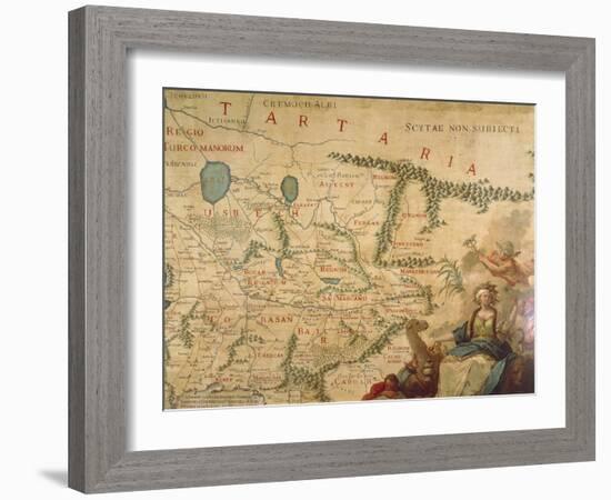 Map of Tartary, 1540 and Francesco Grisellini, 1761-Gian Lorenzo Bernini-Framed Giclee Print