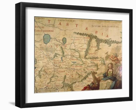 Map of Tartary, 1540 and Francesco Grisellini, 1761-Gian Lorenzo Bernini-Framed Giclee Print