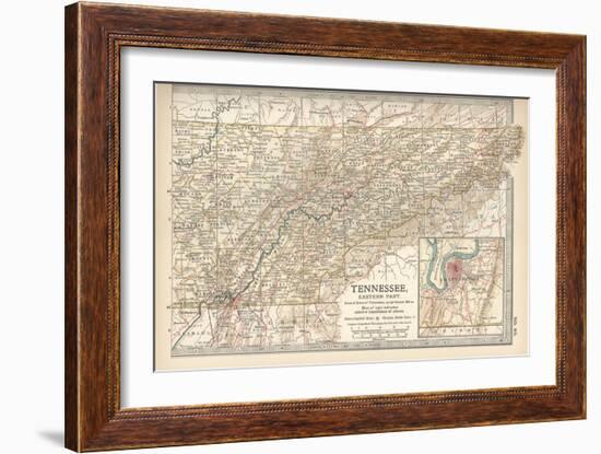 Map of Tennessee, Eastern Part. United States-Encyclopaedia Britannica-Framed Art Print