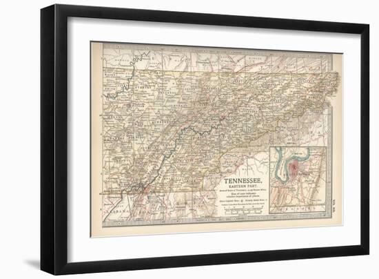 Map of Tennessee, Eastern Part. United States-Encyclopaedia Britannica-Framed Art Print