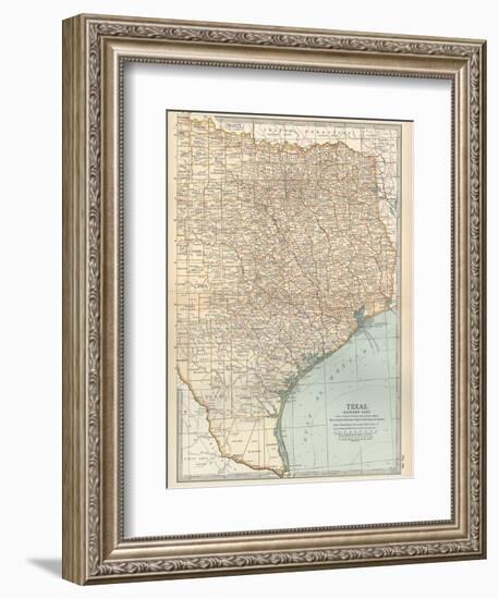 Map of Texas, Eastern Part. United States-Encyclopaedia Britannica-Framed Art Print