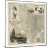 Map of Texas-null-Mounted Premium Giclee Print