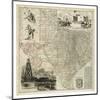Map of Texas-null-Mounted Art Print