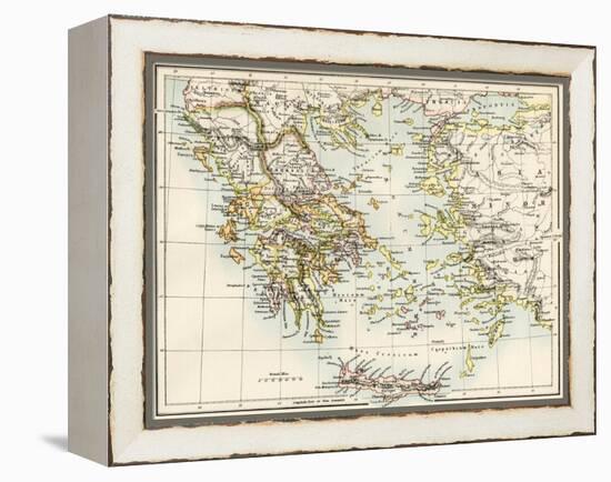 Map of the Aegean Sea in the Time of Ancient Greece-null-Framed Premier Image Canvas