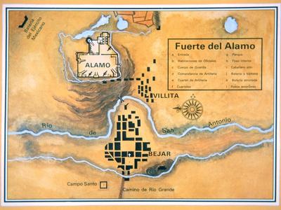 Battle Of The Alamo Map