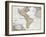 Map of the Americas by August Gottlieb Boehme-Stapleton Collection-Framed Giclee Print