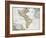 Map of the Americas by August Gottlieb Boehme-Stapleton Collection-Framed Giclee Print