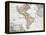 Map of the Americas by August Gottlieb Boehme-Stapleton Collection-Framed Premier Image Canvas