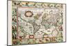 Map of the Americas-Peter Van der Keere-Mounted Art Print