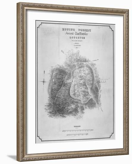 Map of the Ancient Earthworks at Loughton Camp Made around Ad 52 in Epping Forest, Essex, 1876-William d'Oyley-Framed Giclee Print