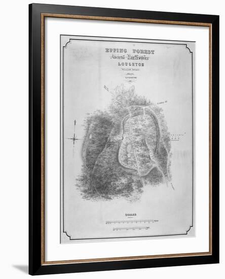 Map of the Ancient Earthworks at Loughton Camp Made around Ad 52 in Epping Forest, Essex, 1876-William d'Oyley-Framed Giclee Print