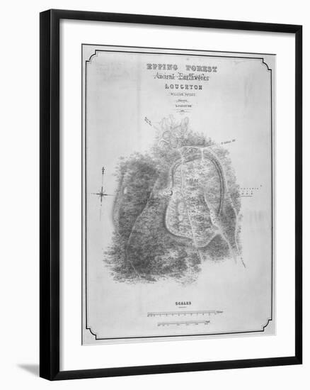 Map of the Ancient Earthworks at Loughton Camp Made around Ad 52 in Epping Forest, Essex, 1876-William d'Oyley-Framed Giclee Print