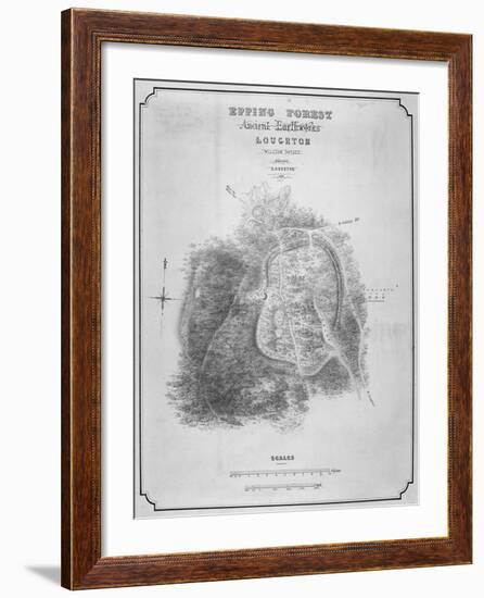 Map of the Ancient Earthworks at Loughton Camp Made around Ad 52 in Epping Forest, Essex, 1876-William d'Oyley-Framed Giclee Print