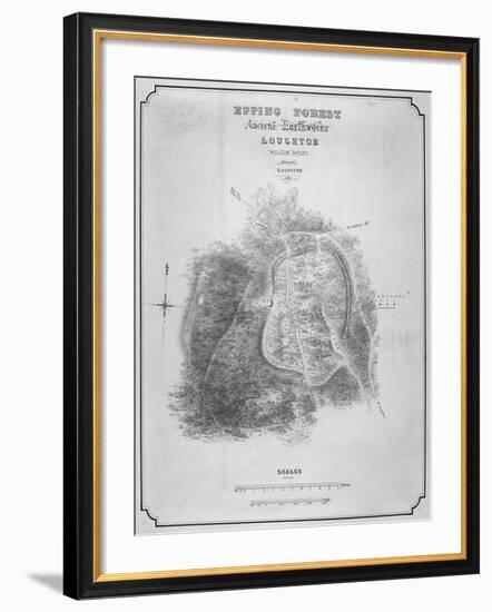 Map of the Ancient Earthworks at Loughton Camp Made around Ad 52 in Epping Forest, Essex, 1876-William d'Oyley-Framed Giclee Print