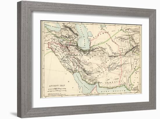 Map of the Ancient Persian Empire-null-Framed Giclee Print