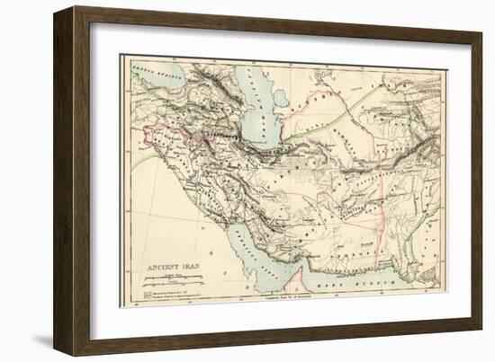 Map of the Ancient Persian Empire-null-Framed Giclee Print