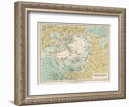 Map of the Arctic Circle and Surrounding Areas-null-Framed Photographic Print