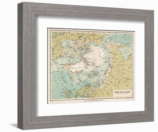 Map of the Arctic Circle and Surrounding Areas-null-Framed Photographic Print