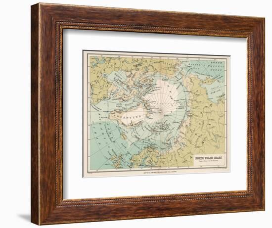 Map of the Arctic Circle and Surrounding Areas-null-Framed Photographic Print