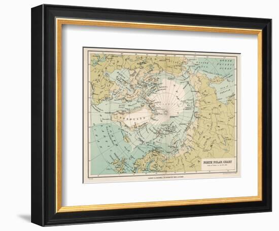 Map of the Arctic Circle and Surrounding Areas-null-Framed Photographic Print