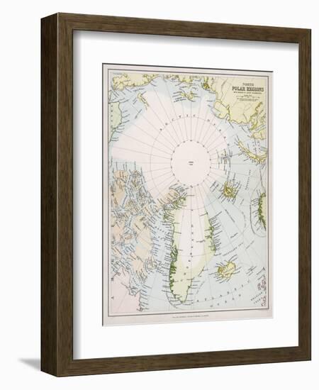 Map of the Arctic Circle with Details of Explorations-null-Framed Photographic Print