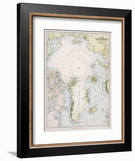 Map of the Arctic Circle with Details of Explorations-null-Framed Photographic Print