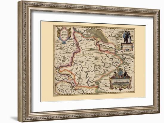 Map of the Area Around Zutphanis, Netherlands-Pieter Van der Keere-Framed Art Print