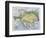 Map of the Austro-Hungarian Empire, Illustration from a French geography School Textbook, 1905-null-Framed Giclee Print