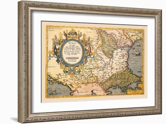 Map of the Balkans-Abraham Ortelius-Framed Art Print