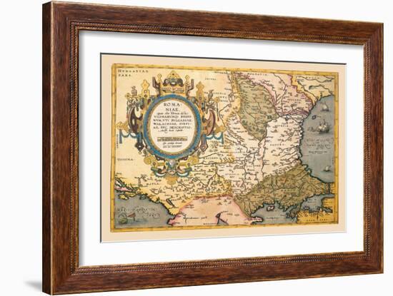 Map of the Balkans-Abraham Ortelius-Framed Art Print