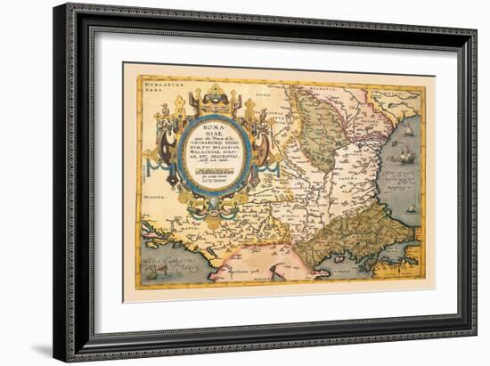 Map of the Balkans-Abraham Ortelius-Framed Art Print