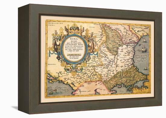 Map of the Balkans-Abraham Ortelius-Framed Stretched Canvas