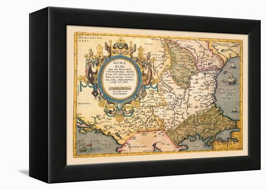 Map of the Balkans-Abraham Ortelius-Framed Stretched Canvas