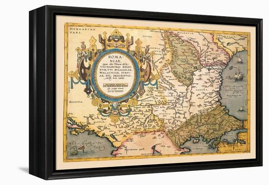 Map of the Balkans-Abraham Ortelius-Framed Stretched Canvas