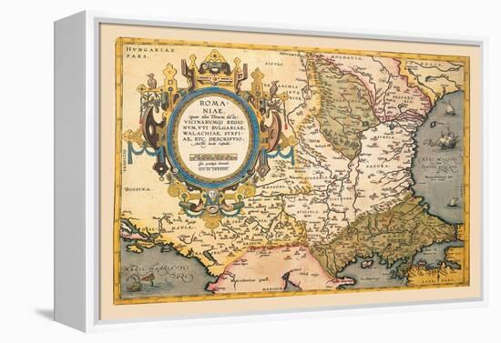 Map of the Balkans-Abraham Ortelius-Framed Stretched Canvas