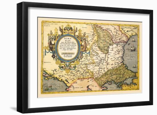 Map of the Balkans-Abraham Ortelius-Framed Art Print