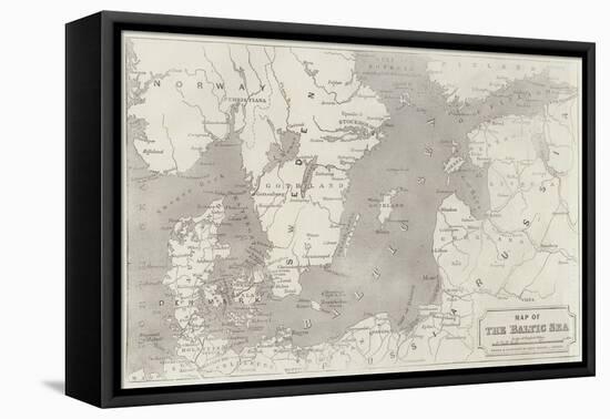 Map of the Baltic Sea-John Dower-Framed Premier Image Canvas