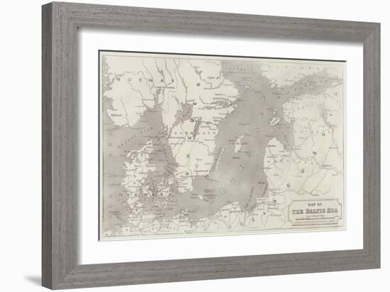 Map of the Baltic Sea-John Dower-Framed Giclee Print